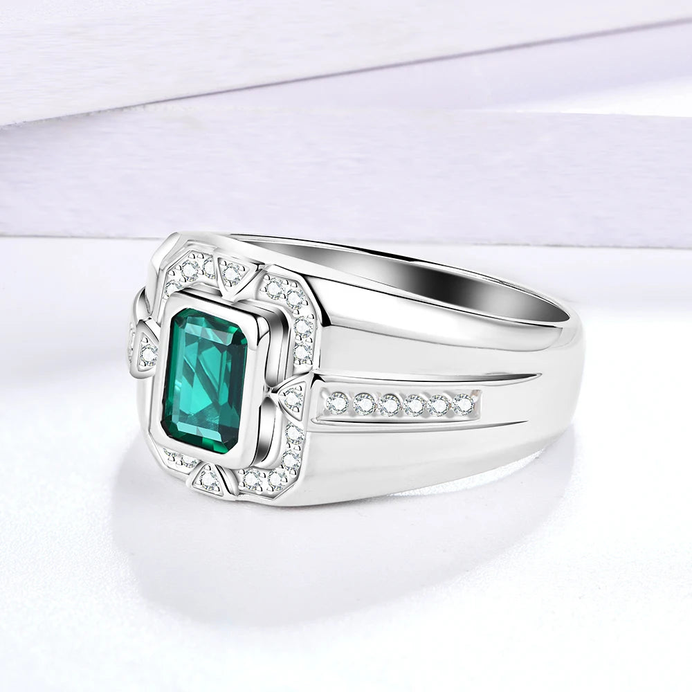 Diorina Jewelry white gold plated Emerald Ring