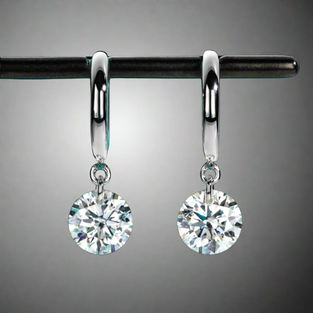 Diorina Jewelry Classic Solitaire Drop Earrings