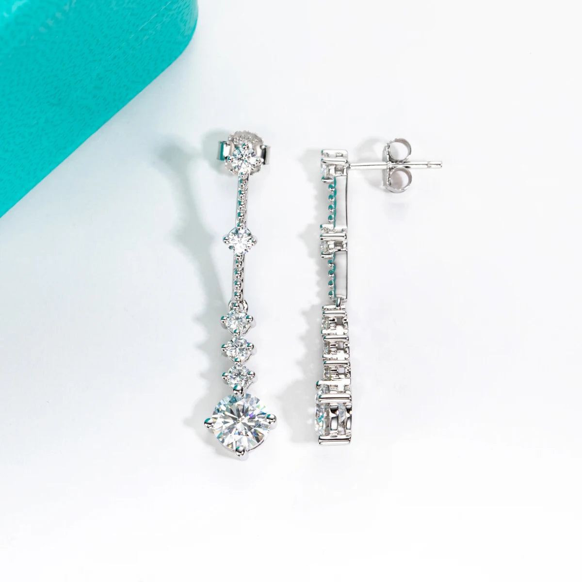 Diorina Jewelry Cascading Brilliance Drop Earrings – Long Dangle Gold plated