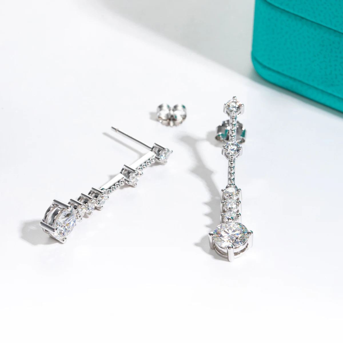 Diorina Jewelry Cascading Brilliance Drop Earrings – Long Dangle Gold plated