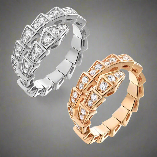 Diorina Jewelry Trendy Snake-Shaped Ring - Gold plated